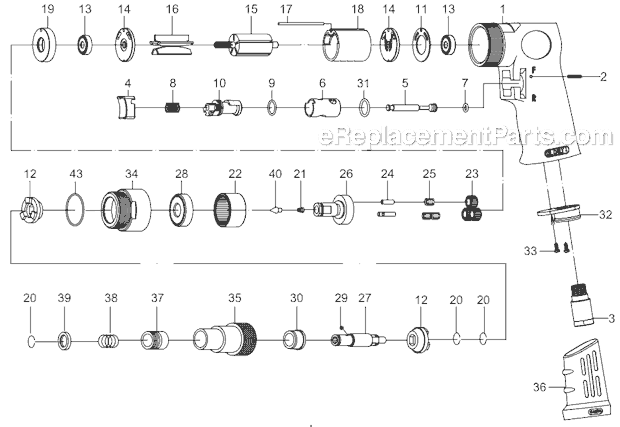 Page A Diagram and Parts List for CP2780 6151922780 Chicago Pneumatic Electric Drill